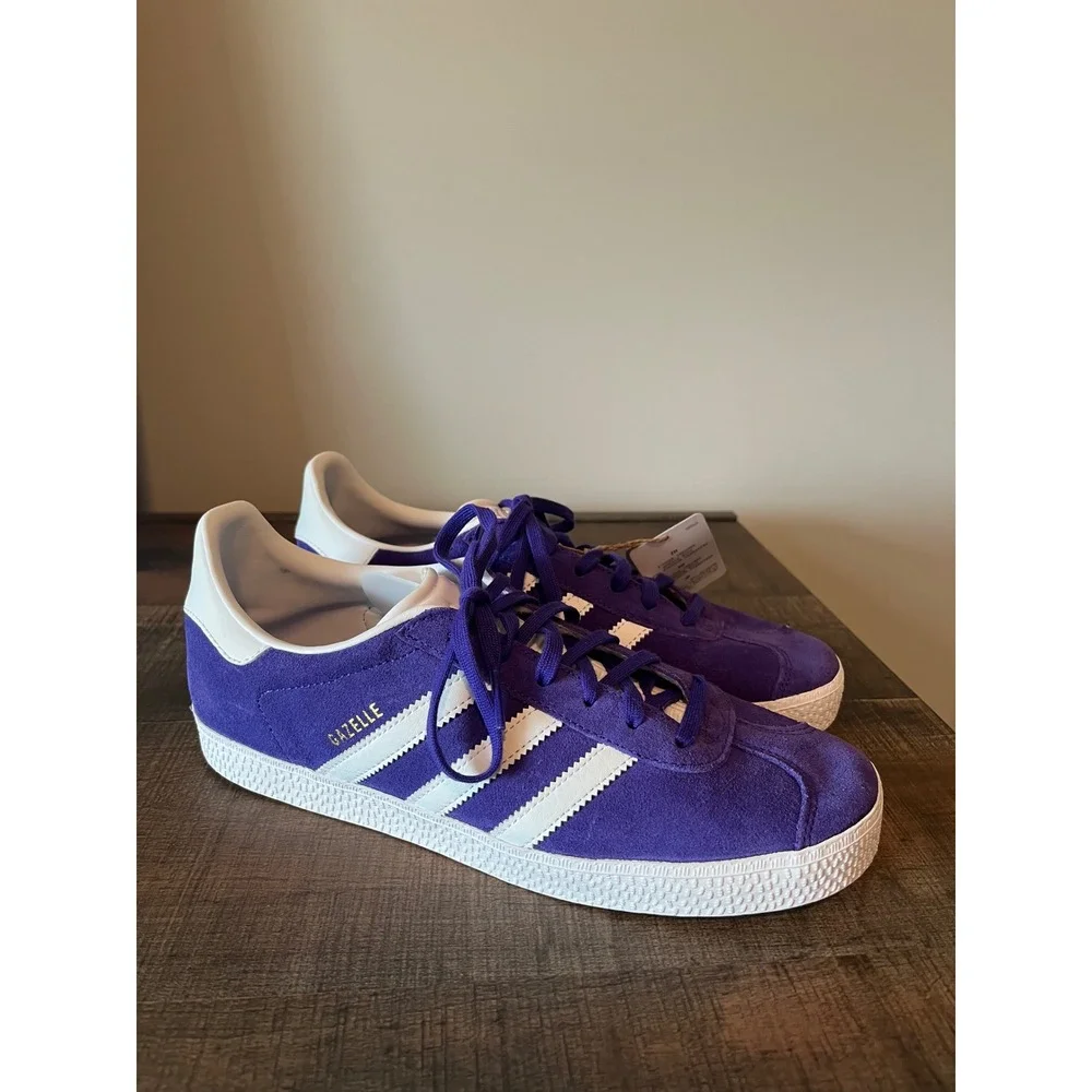 NWT! Adidas Gazelle J Energy Ink Purple Sneakers IE5597 Mens 7 Womens 8